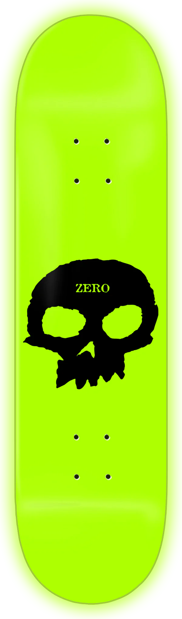 ZERO | Glow in the Dark Single Skull Deck | 8.25" / 8.5"