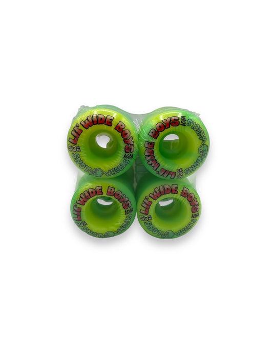 SNOT | Lil' Wide Boys Wheels | Green & Yellow Swirl | 50mm / 101a