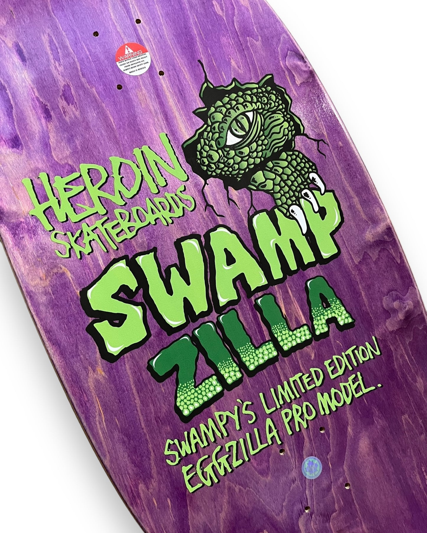 HEROIN | Swampzilla 13" | Limited Edition Swampy Pro Deck | *SIGNED*