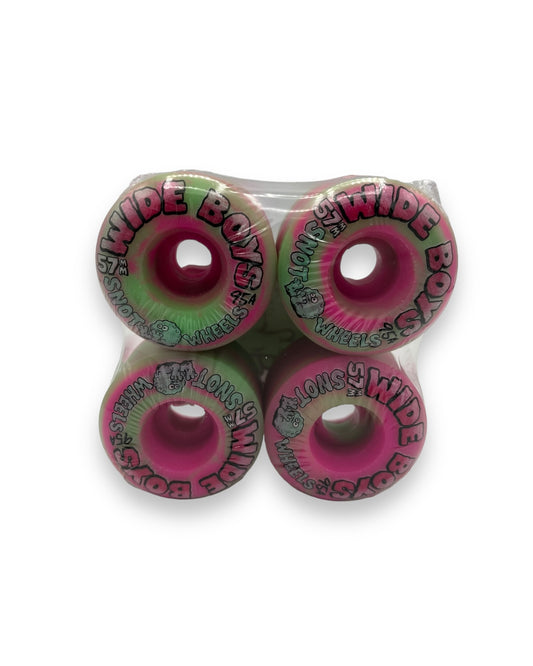 SNOT | Wide Boys Wheels | Green & Pink Swirl | 57mm / 95a