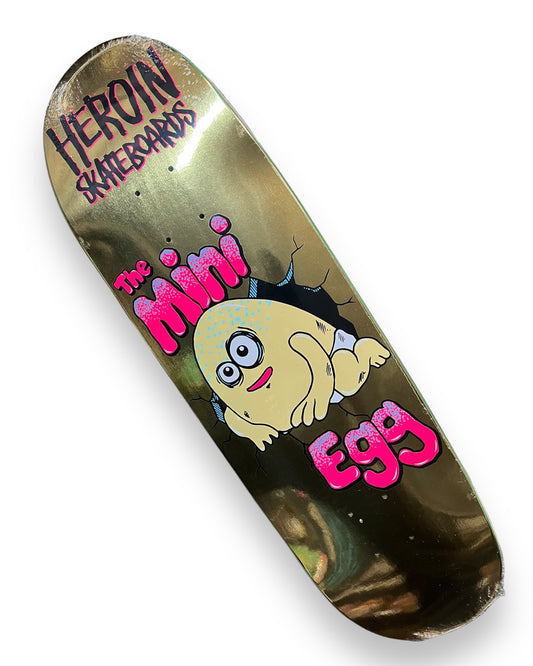HEROIN | Golden Mini-Egg Skateboard Deck | 8.38"