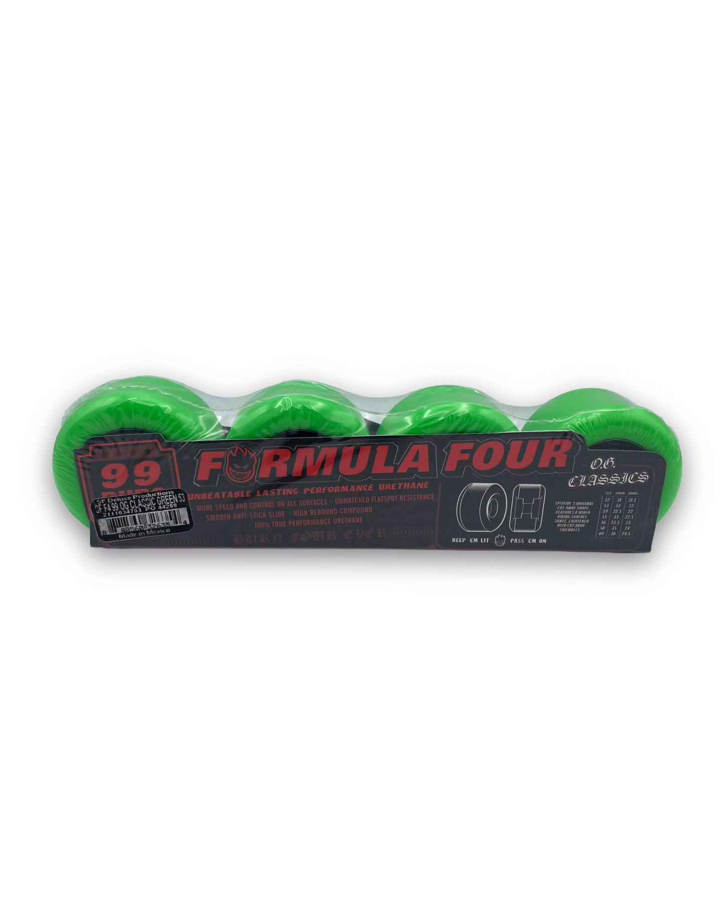 SPITFIRE | Formula 4 OG Classic Wheels | Green | 53mm / 99a