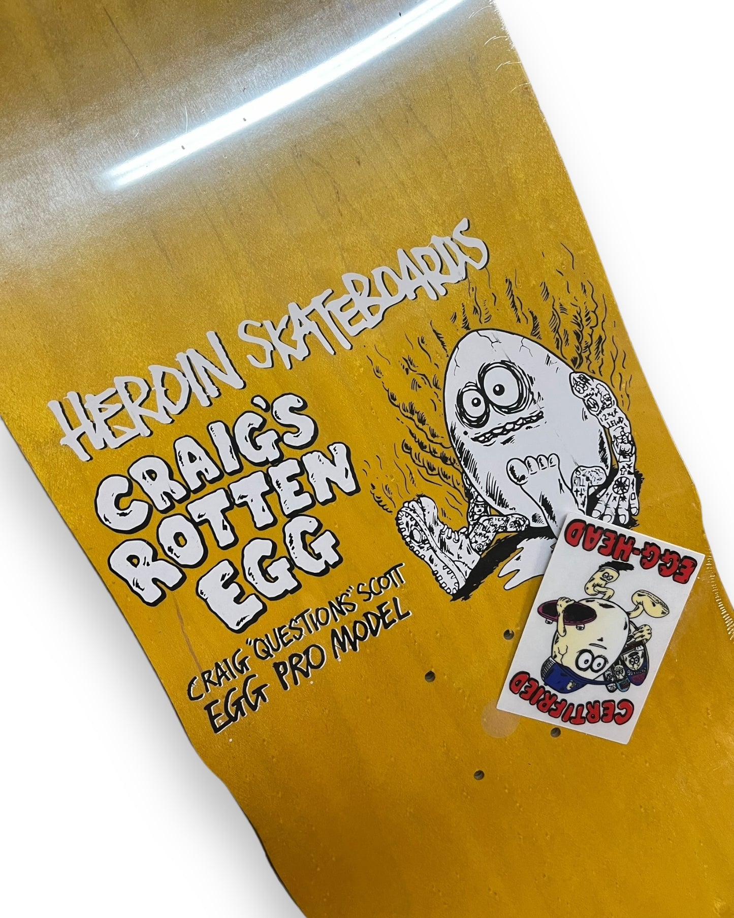 HEROIN | Rotten-Egg | Craig Questions Pro Skateboard Deck | 10"