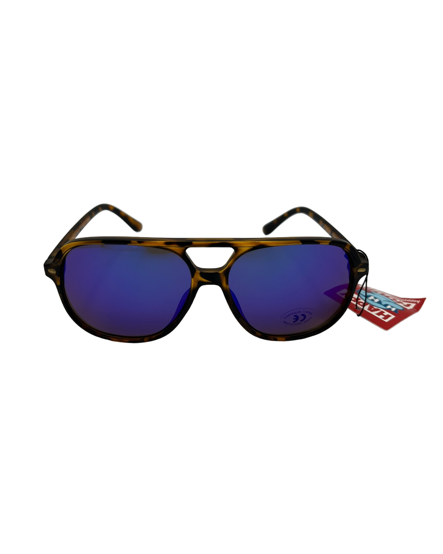 HAPPY HOUR | The Duke | Matte Tortoise | Blue Mirrored Lens Sunglasses