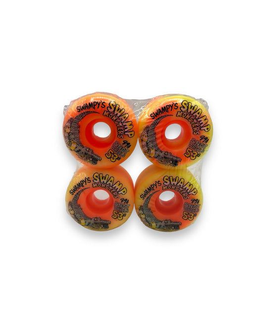 SNOT | Swampy's Swamp Monsters Wheels | Yellow & Orange Swirl | 53mm / 99a