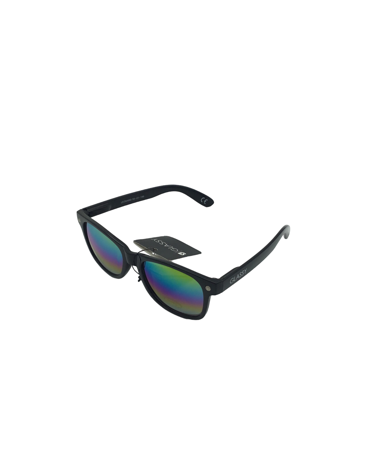 GLASSY | Leonard | Gloss Black / Rainbow lenses