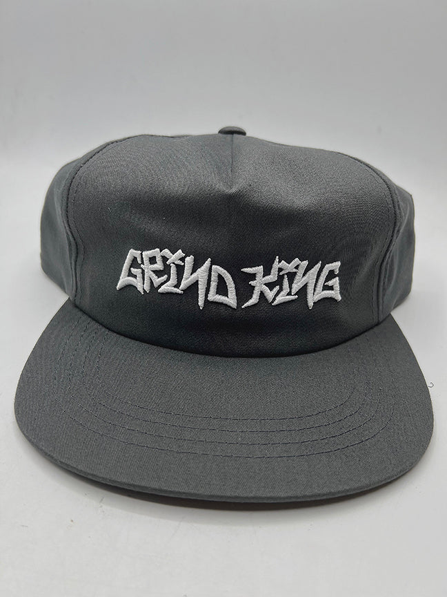 GRIND KING | Graffiti Script | Snapback Dark Grey Hat