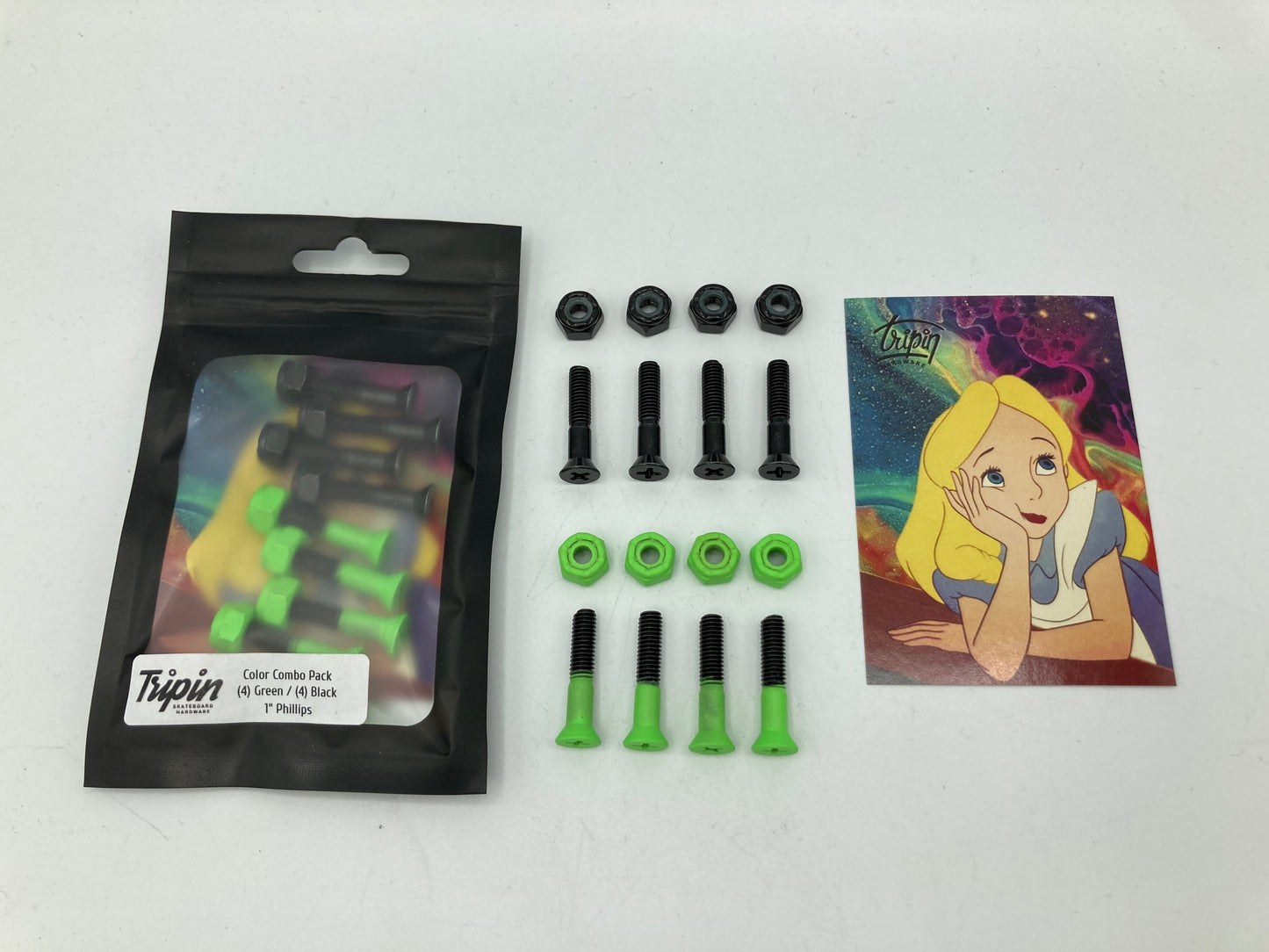 TRIPIN | Sonic Green | Phillips Colored Hardware Set